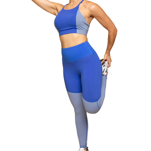 Sky Women Leggings -Blue