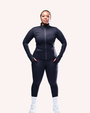 2pc Fitness Wear Women Leggings and Jacket