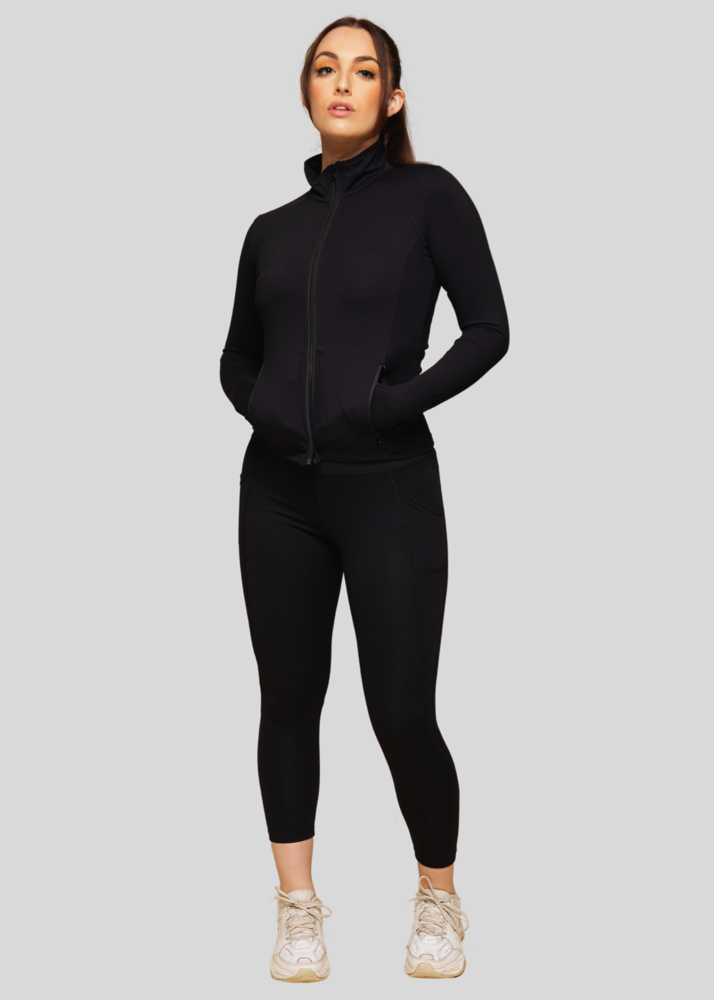 2pc Fitness Wear Women Leggings and Jacket