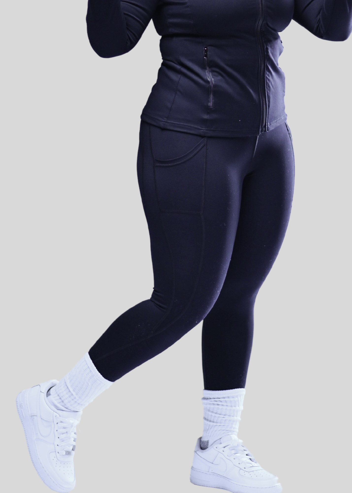 2pc Fitness Wear Women Leggings and Jacket